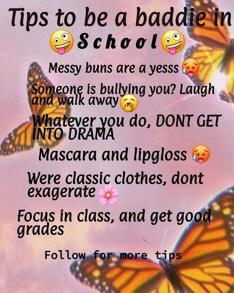 How to be a baddie in school. School Baddie Aesthetic, How To Be A Baddie In School, How To Be A Baddie On A Budget, How To Be A Baddie Tips, How To Look Like A Baddie At School, How To Become A Baddie At School, How To Be That Girl In School Tips, How To Be Baddie, Baddie Tips School