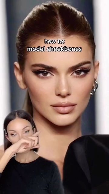 Cheek Bone Contouring, Contour High Cheekbones, Contour For High Cheekbones, Cheek Bones Makeup, Flat Cheekbones, High Cheekbones Makeup, High Cheekbones Women, Makeup Facelift, Model Cheekbones