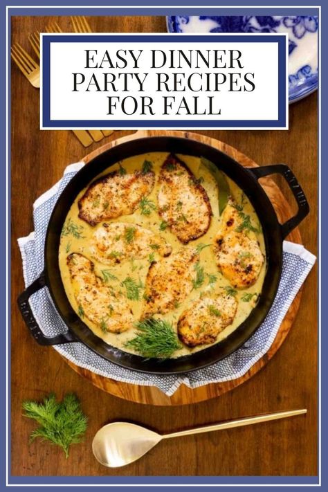 Easy Greek Dinner, French Mustard Chicken, Autumn Dinner Party Recipes, Dinner Party Entrees, Mustard Chicken Breast, Easy Dinner Party Recipes, Fall Dinner Ideas, French Mustard, Easy Fall Dinners