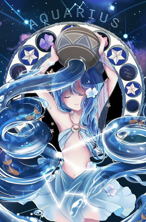 Anime Horoscope, Anime Body, Anime Zodiac, Charcoal Drawings, Zodiac Art, Arte Fantasy, I Love Anime, Art Anime, Anime Kawaii