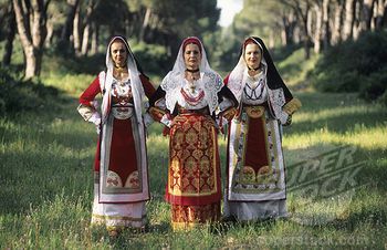 Folk dancers in national costume perform during the festivities. Description from pinterest.com. I searched for this on bing.com/images Southern Albania, Italian Traditional Dress, Traditional Clothing Around The World, Albanian Clothes, Balkan Style, Italian Costume, Albanian Clothing, Albanian Culture, Costumes Around The World