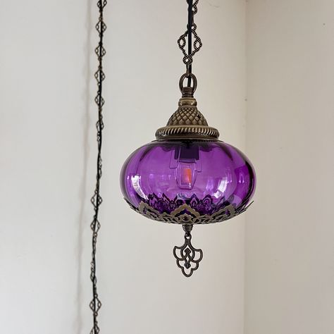 Plug In Chandeliers, Corner Pendant Light Living Room, Boho Living Room Lighting, Corner Hanging Light, Hanging Bedside Lights, Swag Lighting, Swag Light Fixture, Hanging Lamp Bedroom, Ceiling Swag