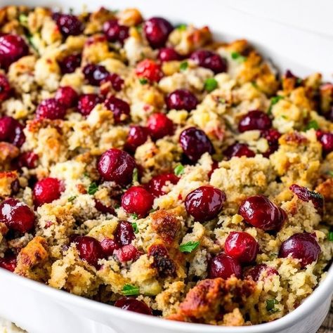 Cranberry Dressing Recipe, Cranberry Bread Stuffing, Fresh Cranberry Stuffing Recipes, Cranberry Stuffing Recipes, Thanksgiving Cranberry Recipes, Cranberry Butter Recipe, Stuffing With Cranberries, Homemade Stuffing Recipe, Cranberry Cornbread