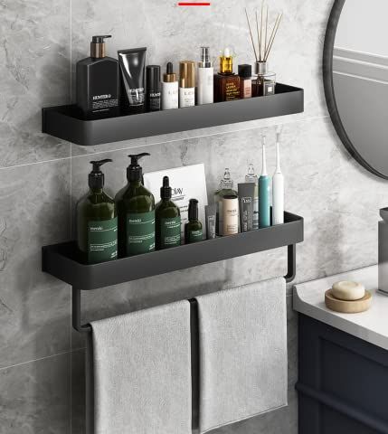 Sleek Bathroom Design, Home Drawing, Bathroom Shelf Decor, Nails Home, Sleek Bathroom, Hype Beast, Black Bathroom Accessories, Inspiration Bathroom, Aesthetic Bathroom