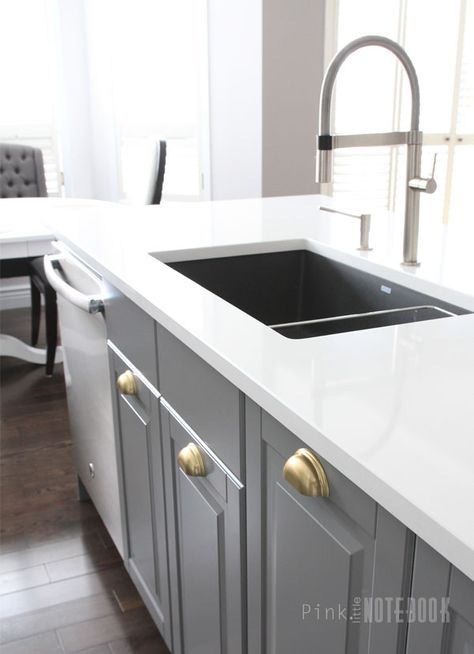 Thinking about the BLANCO SILGRANIT Sink? | Pink Little Notebook Kitchen Sink Options, Blanco Silgranit Sink, Kitchen Sink Remodel, Silgranit Kitchen Sink, Blanco Sinks, Blanco Sink, Silgranit Sink, Modern Kitchen Sinks, Black Kitchen Sink