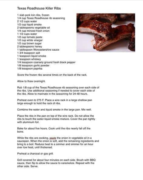 Texas Roadhouse Killer Ribs Copycat Recipe - The Bird BBQ Texas Roadhouse Ribs, Texas Roadhouse Recipes, Portabella Mushrooms Recipes, Pork Loin Ribs, Ribs Seasoning, Smoked Vegetables, Smoked Oysters, Paprika Pork, Tilapia Recipes