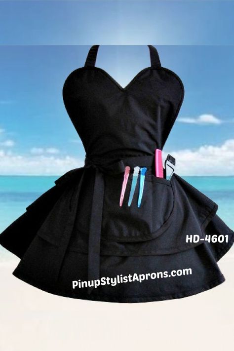 👉 Bleach & Color Resistant Pinup Hairstylist Apron. Available at www.PinupStylistAprons.com ★ GO NOW ★ 👉 Lots of different styles and colors of aprons at www.TrophyWifeAprons.com #pinupapron #sexyapron #apron #flirtyapron #sexyretroapron #sexyplussizeapron #hostessapron #retroapron #ruffleapron #dressstyleapron #apronsexy #apronforwoman #vintageapronforwoman #apron70sstyle #tablierretro #cuteapron #hairstylistapron #waterproofapron #hairdressapron #hairstyleapron #doggroomapron Hairdresser Apron, Pinup Apron, Hairstylist Apron, Flirty Aprons, Stylists Aprons, Ruffle Apron, Pinup Style, Dog Groomer, Retro Apron