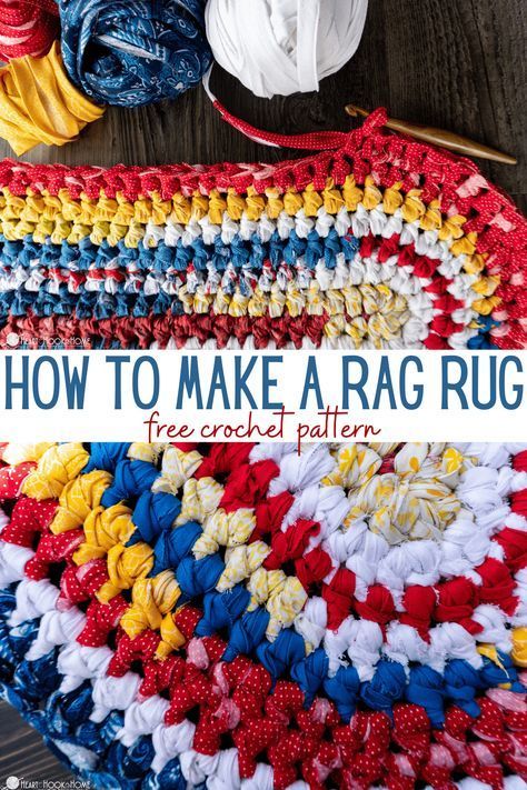 Braided Rag Rug Diy, Make A Rag Rug, Crochet Rug Patterns Free, Rag Rug Diy, Homemade Rugs, Handmade Rag Rug, Rag Rug Tutorial, Braided Rug Diy, Braided Rag Rugs