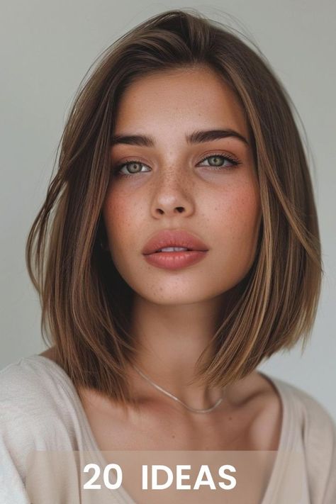 Professional Hairstyles Shoulder Length, Shoulder Length Hair Fine, Mum Haircut, Cute Shoulder Length Hairstyles, Juliet Hair, Bob 2024, Hair Lob, Unusual Hair Colors, Shoulder Length Bob Haircut