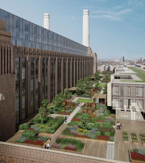 Landscape Styles, Andy Sturgeon, Terrace Inspiration, Roof Landscape, Black Thumb, Battersea Power Station, Urban Agriculture, Underground Homes, Wood Architecture