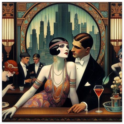 Art Deco Wall Art "Home Darling" Printed on Classic Semi-Glossy Paper Poster 30x30 cm / 12x12″ No Frame.  Experience art that feels silky to the touch with our high-quality, lighter-weight, classic semi-glossy paper. Features: Paper Finishing: Semi-glossy, enhances colors with a subtle shine. Paper Weight: 170 gsm (65 lb), sturdy and durable. Environmental Impact: FSC-certified or equivalent, supporting sustainability. Available Sizes: 29 sizes, in inches for US & Canada, centimeters for the rest of the world. Sizes may vary slightly by region. Packaging: Shipped in robust, protective packaging. Art Deco 20s Interior, Dark Art Deco, Art Deco Luxury, Art Deco Animals, Dark Deco, Art Deco Party, Art Deco Prints, 1920 Art, 1920 Art Deco