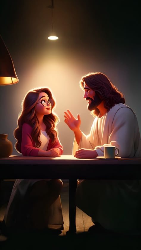 Jesus Love Images, Christian Cartoons, Christian Graphics, Gods Princess, Jesus Artwork, Pictures Of Christ, Relationship With Jesus, Jesus Christ Artwork, Jesus Photo