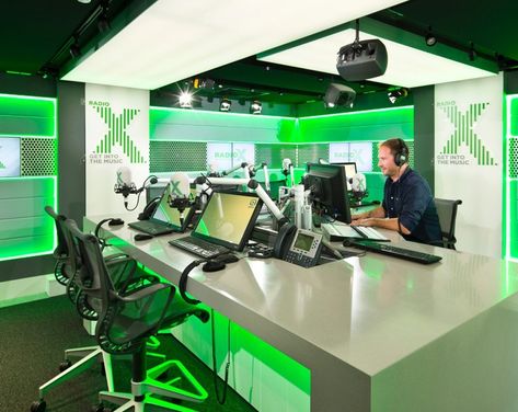 Completed | Electrical Installation | New Radio X National Broadcast Studio - Cerberus Systems Instrument Room, Broadcast Studio, Pc Room, Radio Broadcasting, Sound Room, Stage Designs, Tv Set Design, Radio Design, Studio Music