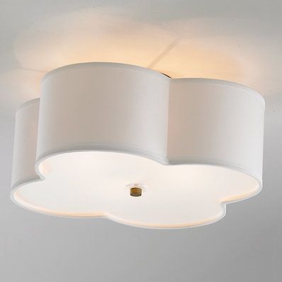 Scalloped Shade Semi-Flush Ceiling  Light - 4 light Bedroom Ceilings, Ceiling Light Shades, Lights Ceiling, Semi Flush Ceiling Lights, Shades Of Light, Bedroom Ceiling Light, Flush Ceiling Lights, Glass Diffuser, The Ceiling