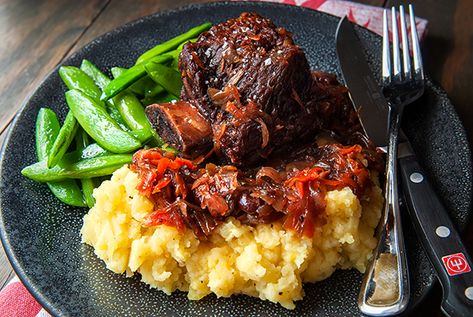 sweet and sour beef short ribs recipe | use real butter Sweet And Sour Beef, Beef Short Ribs Recipe, Boneless Beef Short Ribs, Braised Beef Short Ribs, Bbq Short Ribs, Beef Short Rib Recipes, Friday Dinner, Short Ribs Recipe, Soup Easy