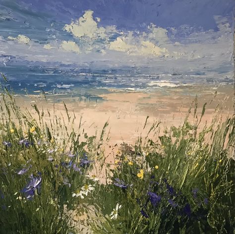 Ocean Bouquet, Landscape Palette, Seascapes Art, Ocean Landscape, Scotland Uk, Sea Painting, Ocean Painting, Pastel Colours, Beach Painting