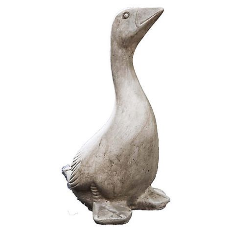 14" Kate's Goose Outdoor Statue, Gray Goose Statue, Campania International, Outdoor Furniture Decor, Cast Stone, Outdoor Statues, Beautiful Plants, The Porch, Porch Patio, Garden Essentials