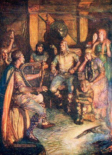 picture, Joseph Ratcliffe Skelton, painter, artist, illustrator, minstrel Celtic Myth, Roi Arthur, Celtic Warriors, Ancient Celts, Celtic Culture, Celtic Mythology, Norse Vikings, Anglo Saxon, Ancient Aliens