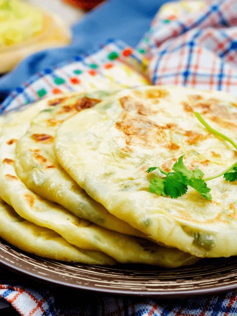 Savory Indian Pancakes Yogi Recipes, Indian Pancakes, Red Chili Flakes, Chickpea Flour, Recipe Community, Chili Flakes, Chopped Onions, Cooking Oil, Fresh Cilantro