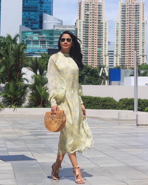 Yellow dress, midi dress, summer dresses, cult gaia bag, Alexandre Birman shoes, summer fashion, summer outfit Yellow Dress Midi, Cult Gaia Bag, Alexandre Birman, Shoes Summer, Midi Dress Summer, Cult Gaia, Dress Midi, Fashion Summer, Dress Summer