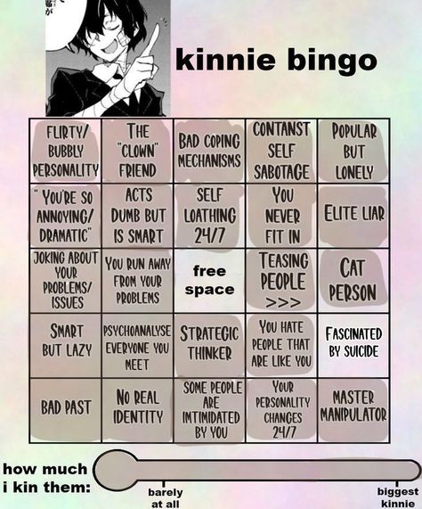 Dazai Kinnie, Fun Templates, Kinnie Bingo, Bingo Template, Motivational Movie Quotes, People Problems, Free Cats, Silly Dogs, Chernobyl