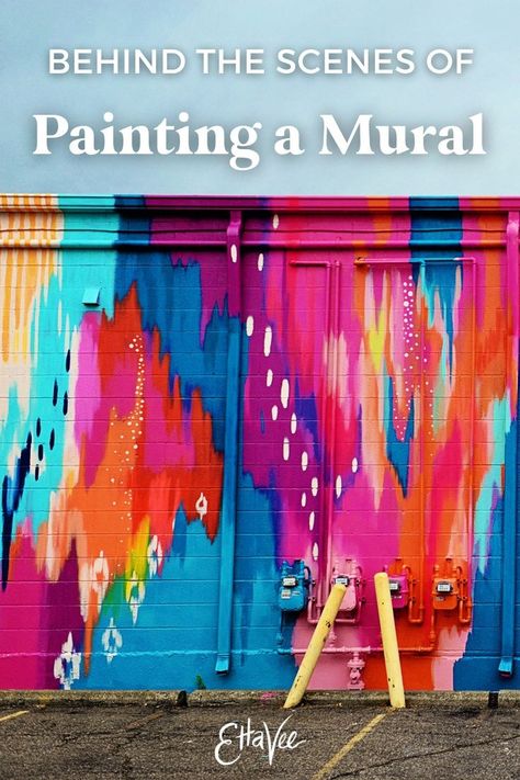 Painting A Mural, Paint A Mural, Bathroom Mural, Wall Murals Diy, School Murals, Colorful Murals, My Diary, Bright Walls, Wall Murals Painted