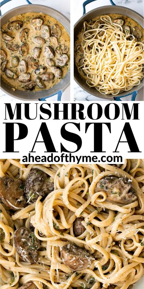 Pasta Mushroom Recipes, Pasta Recipe Creamy, Mushroom Recipes Pasta, Steak Pasta, Creamy Parmesan Sauce, Mushroom Cream Sauces, Creamy Mushroom Pasta, Mushroom Dish, Steak And Mushrooms