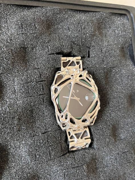 Weird Fashion Accessories, Alabaster Industries Watch, Eccentric Rings, Alabaster Watch, Non Fashion Grail, Alabaster Industries, Weird Watches, Watches Aesthetic, Aesthetic Watch