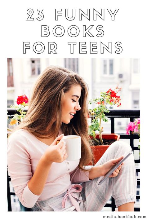 Reading list: 23 funny books for teen boys and for teen girls, including popular books adults will love, too! Funny Books For Teens, Good Books For Teens, Books For Teen Boys, Fantasy Books Magic, Teen Books, Funny Books, Future Library, Teens Movies, Amazing Books