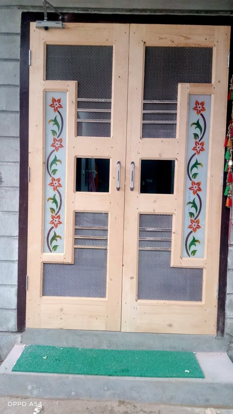 Warval wood work Double Door Design Wood Jali, Double Door Design Wood, Jali Gate, Latest Door Designs, Kitchen Unit Designs, Bad Room Design, House Main Door, Bad Room, House Main Door Design