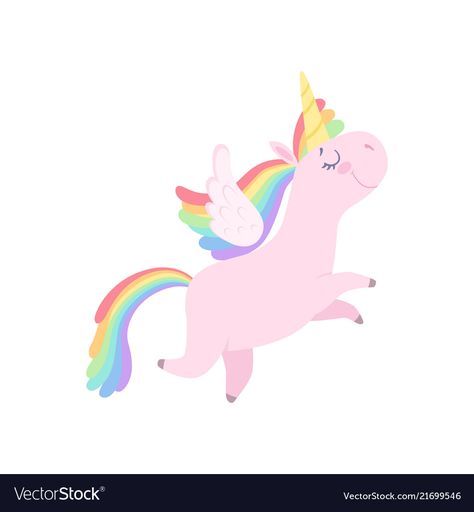 Horse Wings, Unicorn Flying, Unicorn Wings, Flying Horse, Hair Vector, Flying Unicorn, Animal Character, Unicorn Rainbow, Rainbow Hair