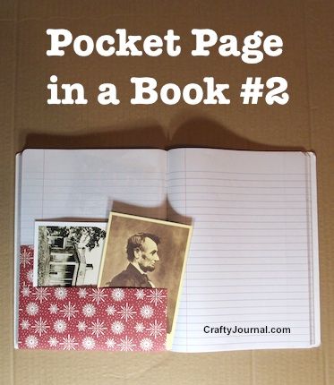 Pocket Page in a Book - #2 Idea by Crafty Journal  Wouldn't these make great bookmarks for reading. Pocket Page Scrapbooking, Book Crafts Diy, Mini Album Tutorial, Pocket Notebook, Diy Book, Scrapbook Journal, Cool Diy Projects, Smash Book, Altered Books