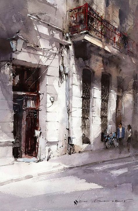 Building Drawing, Watercolor Architecture, Architecture Sketchbook, Fine Art Portraiture, Watercolor Paintings For Beginners, Architecture Painting, Watercolor Painting Techniques, 수채화 그림, Drawing Artist