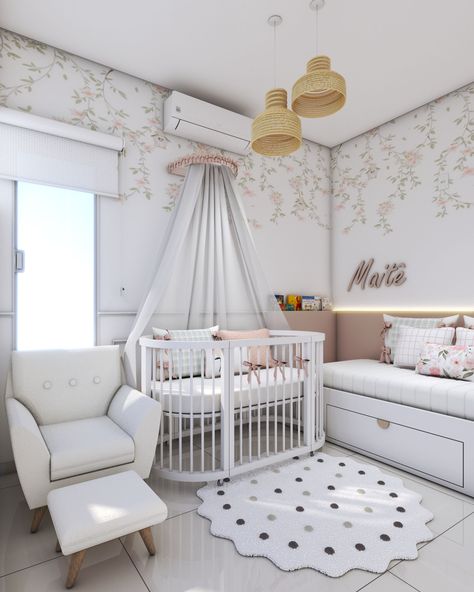 kids bedroom ideas for girls Nursery Decor Wallpaper, Bedroom For Girls Kids, Diy Kids Room Decor, Newborn Room, Baby Room Themes, Kids Rooms Diy, Baby Room Inspiration, Nursery Room Boy, Nursery Room Inspiration