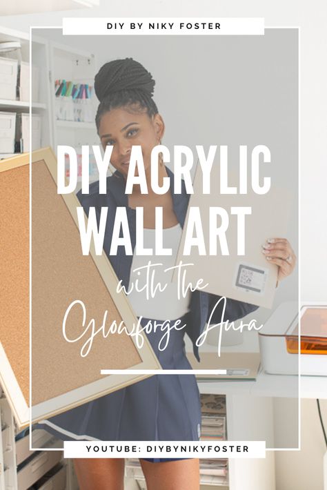 Here is diy wall art inspiration for your home. This easy tutorial features using corkboard, acrylic and the Glowforge Aura! #glowforge #glowforgeaura #diywallart #diy #diycrafts Glowforge Aura Project Ideas, Glowforge Aura Projects, Diy Minimalist Wall Art, Glowforge Aura, Wall Art Inspiration, Acrylic Board, Wall Board, Minimalist Wall, Acrylic Wall Art