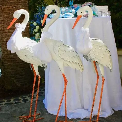 Stork Baby Shower Theme, Airplane Baby Shower Theme, Themed Baby Shower Ideas, Adoption Shower, Angel Baby Shower, Stork Baby Showers, Baby Stork, Airplane Baby Shower, Garden Baby Showers