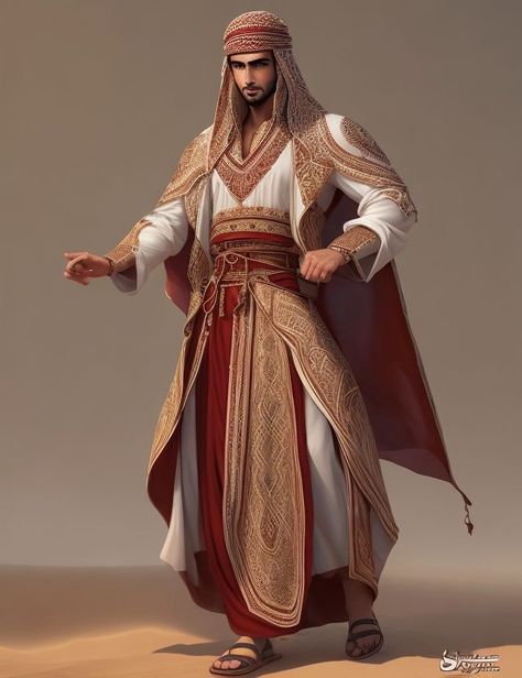 Arabian Clothing Traditional, Arab Clothing Traditional, Arabic Clothes Man, Arabic Outfit Men, Arabian Outfit Men, Egyptian Clothing Men, Traditional Egyptian Clothing, Ancient Egyptian Dress, Cape Fantasy