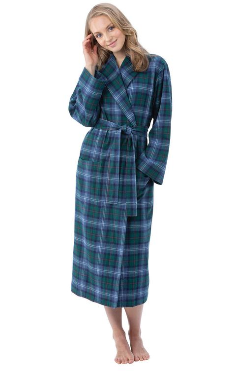 PRICES MAY VARY. 100% Cotton Tie closure Machine Wash ROOMY FIT - Our Robes are designed to be generously oversized. You may find they RUN LARGE. You may want to SIZE down. LIGHTWEIGHT STYLE - The perfect fall and winter women's flannel robe featuring 100 percent brushed cotton that offers supreme warmth without the bulk CLASSIC FEATURES - Traditional plaid design that's excellent for the holidays or year-round wear; Features a straight hem and wrap belt so you can wear it open or closed PRACTIC Womens Flannel Pajamas, Flannel Robe, Womens Bathrobes, Robe Women, Comfortable Pajamas, Flannel Women, Flannel Pajamas, Bridesmaid Robes, Plaid Fashion