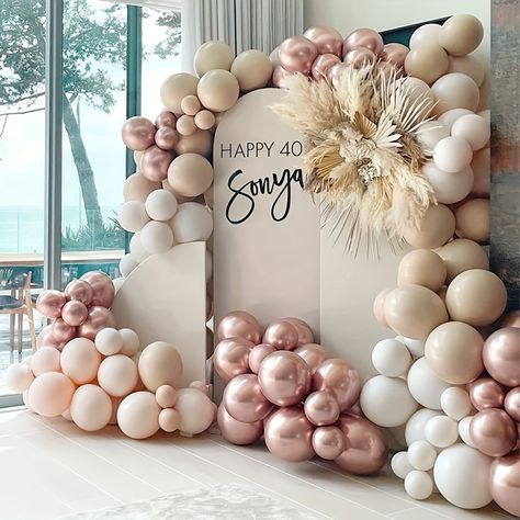 Faster shipping. Better service Baloon Garland, Flower Party Themes, Hiasan Perkahwinan, Champagne Balloons, Blush Balloons, Garland Wedding Decor, Balloon Arch Kit, Ballon Party, New Year's Party Decorations