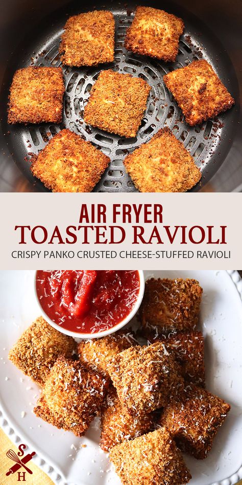 Air Fryer Ravioli Fresh, Fresh Fries, Fried Ravioli, Air Fryer Recipes Snacks, Toasted Ravioli, Cooks Air Fryer, Ravioli Recipe, Air Fried Food, Air Fryer Oven Recipes