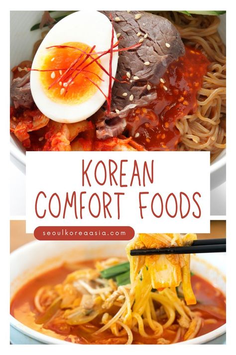 Whether you're a fan of hearty stews or delicate dumplings, Korean cuisine has it all. With such diverse options, Korean comfort foods never fail to satisfy any palate. With these more than a dozen of the best Korean comfort food recipes that you can try at home, gather your loved ones around the table and start a culinary adventure. Korean Comfort Food, Confort Food, Comfort Food Recipes, Hearty Stews, Bulgogi, Comfort Foods, Korean Food, Kimchi, Dumplings