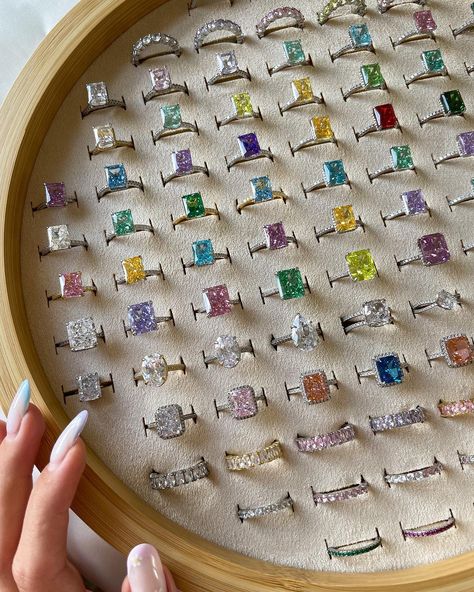 LYNA London on Instagram: "Our rings collection 😍💍🎨 Which is your favourite ring? ✨ #lynalondon #jewelry #jewellery #smallbusiness #smallbusinessowner…" Fashionista Aesthetic, Bts Bracelet, Jewelery Organizer, Dope Jewelry Accessories, Fyp Aesthetic, Shopping Carts, Crystal Bead Jewelry, Wedding Studs, Fancy Jewelry Necklace