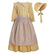 Wilder Dress, Pioneer Girl Costume, Little House On The Prairie Dress, Kids Yellow Dress, Yellow Toys, Pioneer Costume, Pioneer Girl, 19th Century Dress, Pioneer Dress