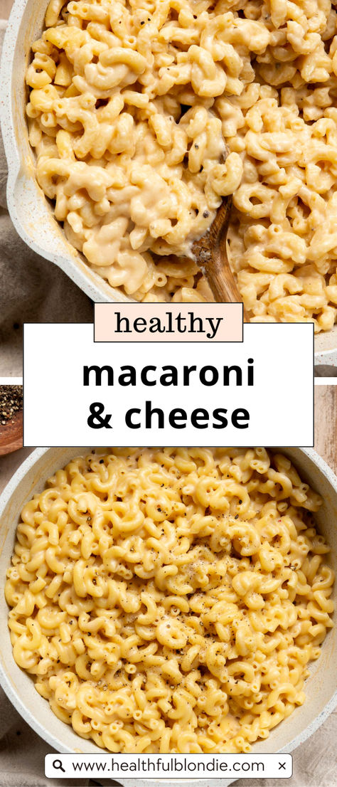 This healthy mac and cheese is easy, cheesy, and ready in under 20 minutes. Packed with 22 grams of protein per serving, it’s a lighter version made with cottage cheese. No need for breadcrumbs, heavy cream, or the oven! Creamy Mac N Cheese Recipe, Healthy Mac N Cheese Recipe, Easy Macaroni And Cheese, Healthy Cravings, Healthy Mac N Cheese, Kids Dinner, Easy Macaroni, Vegetarian Dish, Creamy Mac And Cheese