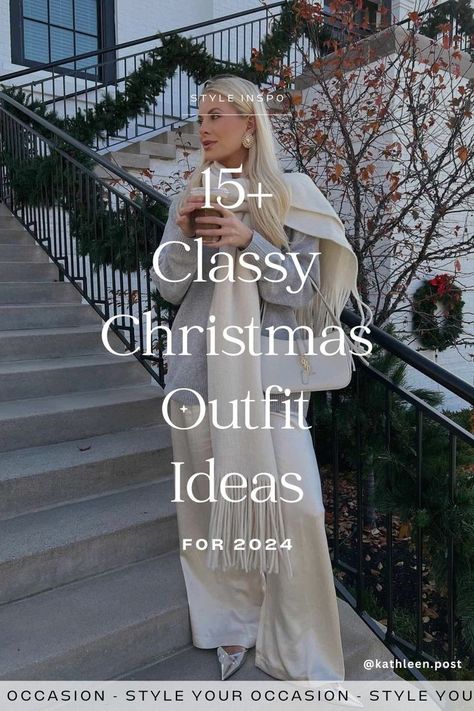 Christmas Card Outfits For Women, Christmas Activity Outfit, Christmas Inspired Outfits Casual, Boujee Christmas Outfits, Trendy Holiday Outfits 2024, Best Christmas Outfits, Stylish Holiday Outfits, Parisian Holiday Outfit, Monochromatic Holiday Outfit