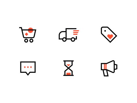 Icon set 1 store truck icon notice speech bubble tag delivery cart shopping Cool Truck Accessories, Truck Icon, Typo Poster, Black And White Instagram, Icon Design Inspiration, Store Icon, Delivery Truck, Holiday Icon, Brand Icon