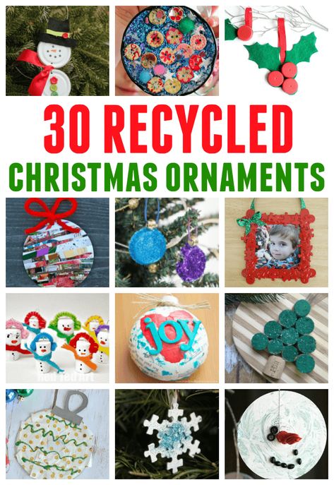 recycled Christmas ornaments Recycled Christmas Ornaments, Recycled Christmas Decorations, Recycled Christmas Tree, Recycled Christmas, Diy Christmas Ornament, Christmas Decorations For Kids, Kids Christmas Ornaments, Christmas Activities For Kids, 12 December