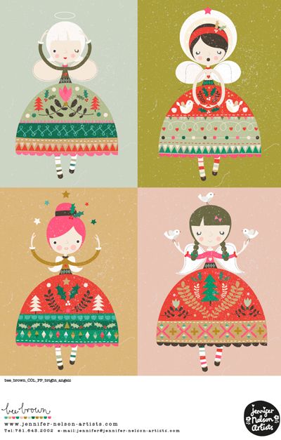 Christmas Fairies Illustration, Christmas Fairy Illustration, Angel Pattern, Illustration Art Nouveau, Illustration Christmas, Christmas Embroidery Patterns, Happy Children, Scandinavian Folk Art, Christmas Fairy