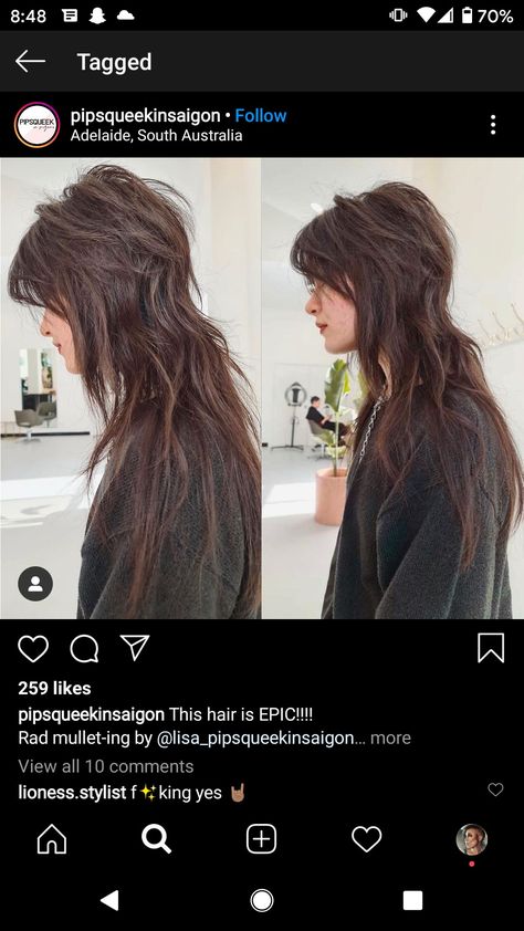 Color Ideas For Black Women, Long Shag Haircut, Mullet Haircut, Mullet Hairstyle Women, Edgy Hair, Hairstyle Women, Alternative Hair, Stil Inspiration, Mullet Hairstyle