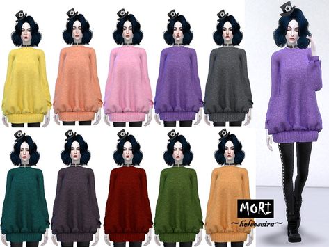 Grab MORI oversized sweater for this Halloween! Comes in 18 swatches, 10 solids, and 8 graphics. Found in TSR Category 'Sims 4 Female Everyday' Baggy Jumper, Pink Oversized Sweater, Baggy Hoodie, 4 Baby, Big Sweaters, Purple Hoodie, Sims Hair, Oversized Jumper, Sims 4 Cc Finds